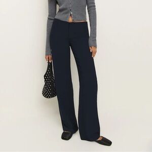 Reformation Vida Low Rise Pants in Midnight | 8
